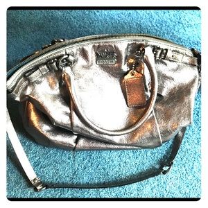 Coach large Hobo metallic purse